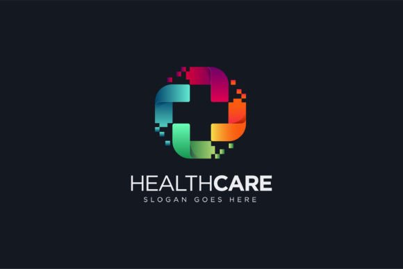 Abstract Tech Medical Logo Graphics for Logos