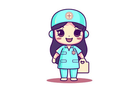 Girl Nurse Mascot: Graphics & Logos for Crafters