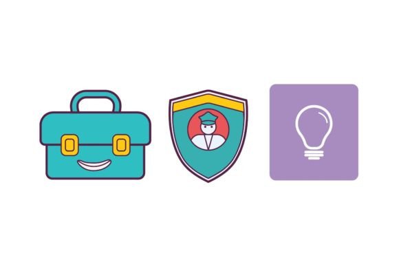 Medical Supplies Bag Icons for Graphics