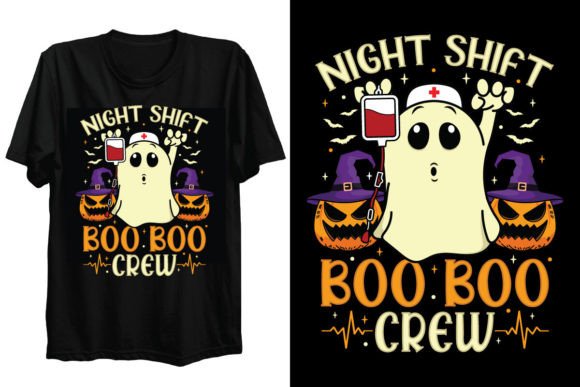 Night Shift Crew Halloween Nurse T-Shirt Graphics