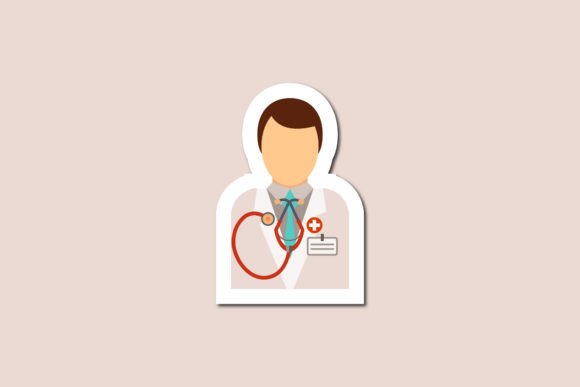 Nurse Doctor Sticker Icon: Graphics and Icons Review