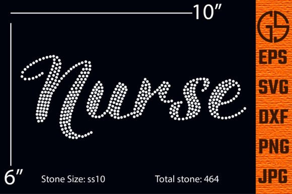 Nurse Rhinestone Graphics for T-Shirt Designs