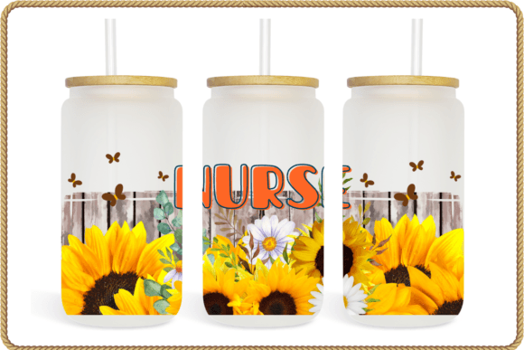 Nurse Sunflowers 16oz Libbey Glass Design Review