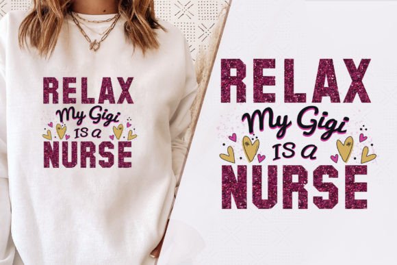 Nurse Trendy Typography: Graphics for T-Shirt Designs