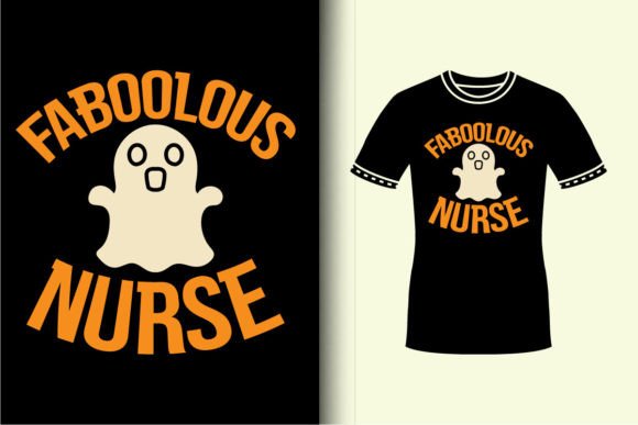 Retro Halloween Faboolous Nurse Graphics & T-Shirt Designs