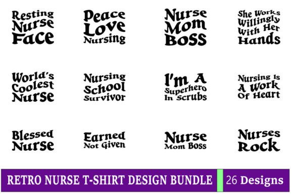 Retro Nurse Graphics for T-Shirt Designs