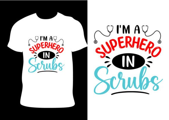 Superhero Scrubs Graphics for T-Shirt Designs